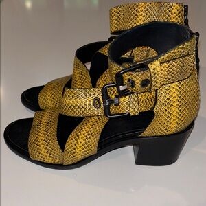 Tag & Bone Yellow Snakeskin Women's Sandals size 37